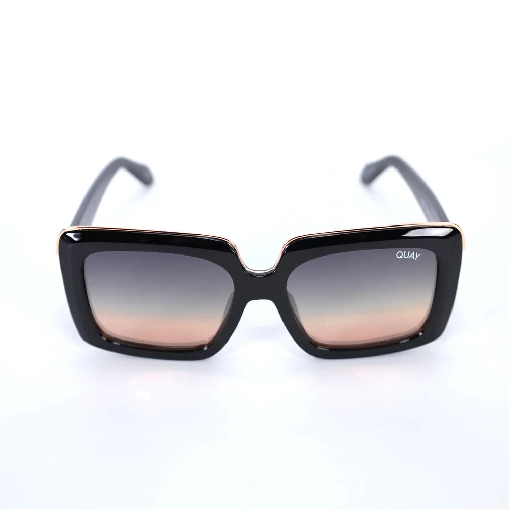 Quay Australia TOTAL VIBE REMIXED Square Women Sunglasses - Black/Multi - NWT - Picture 10 of 12